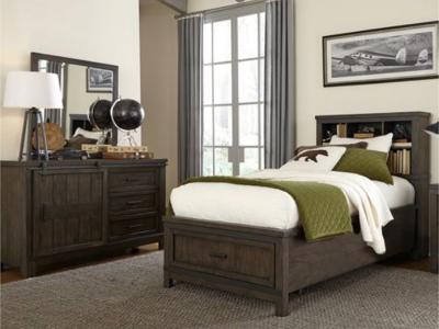 Thornwood Hills 5 Piece Twin Bookcase Bedroom Set - 759-YBR-TBBDM