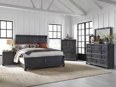 Harvest Home 6 Pc King Panel Bedroom Set - 879-K7PC-K