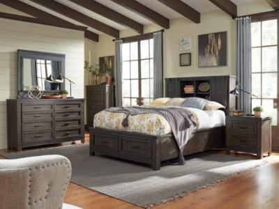 Thornwood Hills 7 Piece Queen Bookcase Storage Bedroom Set - 759-BR-QBBDMCN