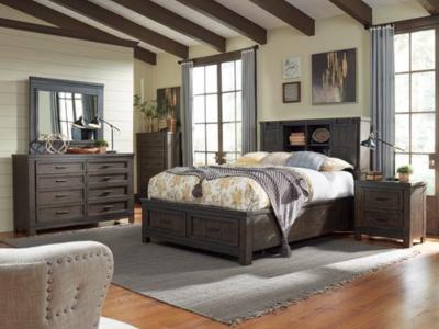 Thornwood Hills 7 Piece King Bookcase Storage Bedroom Set - 759-BR-KBBDMCN