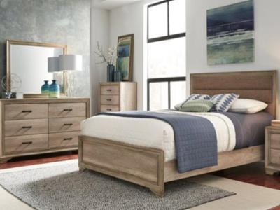 Sun Valley Collection 5 Piece Twin Upholstered Bedroom Set - 439-BR-TUBDM