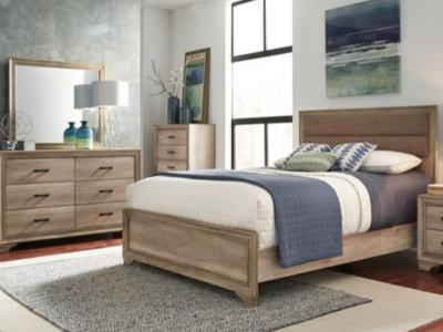 Sun Valley Collection 6 Piece King Upholstered Bedroom Set - 439-BR-KUBDMN