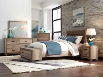 Sun Valley Collection 7 Piece Queen Storage Panel Bedroom Set - 439-BR-QSBDMCN