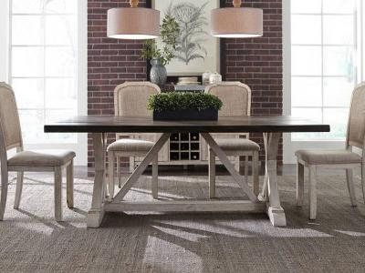 Willowrun 5 Piece Trestle Dining Set - 619-DR-5TRS