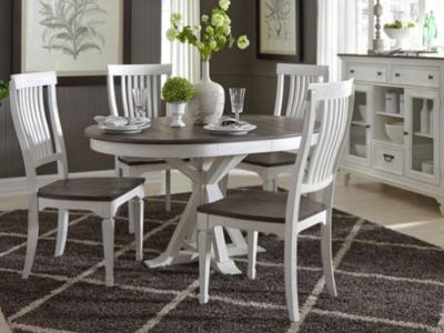 Allyson Park 5 Piece Pedestal Dining Set - 417-C1500S (4),417-DR-PDS