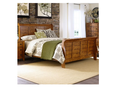 Grandpas Cabin King Sleigh Bed - 175-BR-KSL