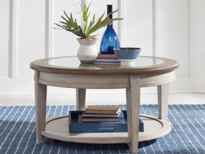 Heartland Round Ceiling Tile Cocktail Table - 824-OT1012
