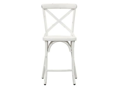 Vintage Back Counter Chair in Antique White - 179-B300524-AW