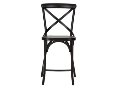 Vintage Back Counter Chair in Black - 179-B300524-B