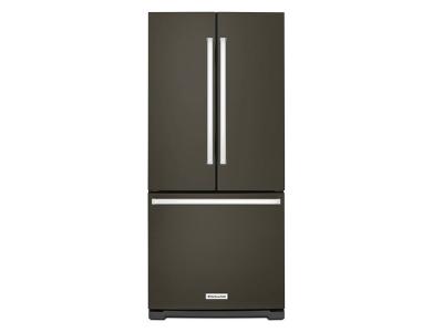 30" KitchenAid Width Standard Depth French Door Refrigerator with Interior Dispense KRFF300EBS