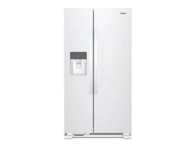 36" Whirlpool refrigerator/freezer-side-by-side-freestanding-white WRS335SDHW