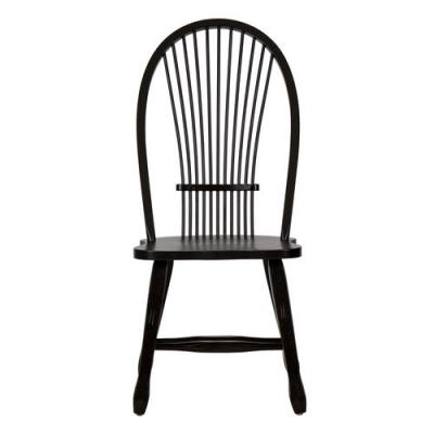 Treasures Sheaf Back Side Chair in Black - 17-C4032