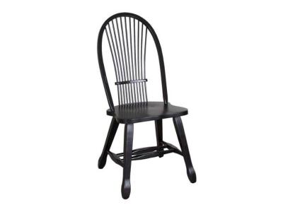 Treasures Sheaf Back Side Chair in Black - 17-C4032