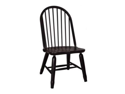 Treasures Bow Back Side Chair in Black - 17-C4050