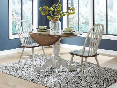 Round Carolina Crossing Dining Table with Pedestal Base - 186W-T4242 / 186W-P4242