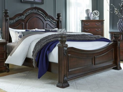 Messina Estates Queen Poster Bed - 737-BR-QPS