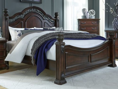 Messina Estates King Poster Bed - 737-BR-KPS