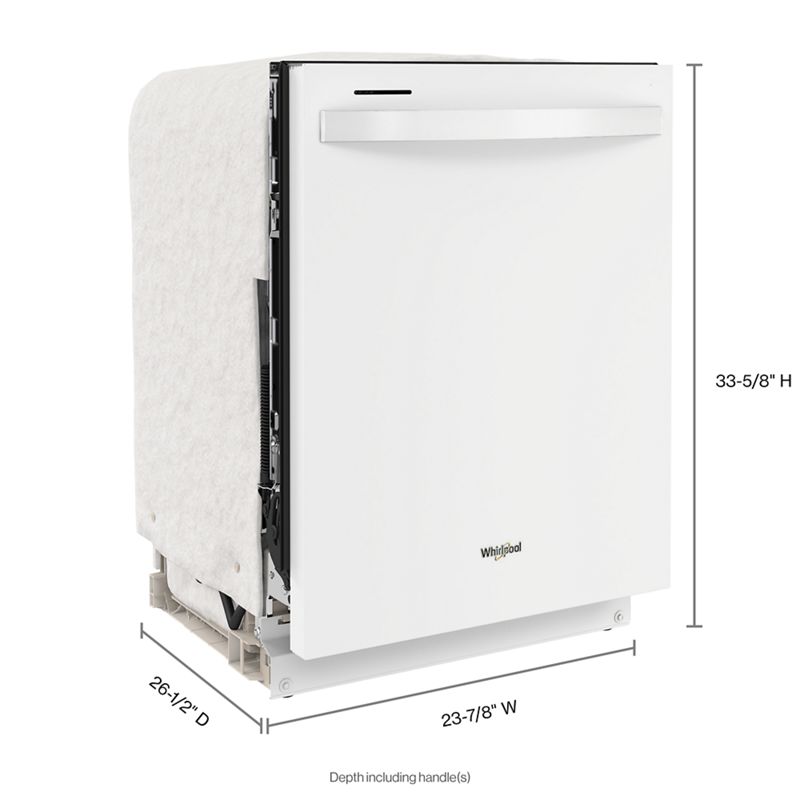Whirlpool sales dishwasher dimensions