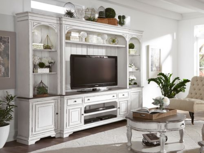 Magnolia Manor Collection Entertainment Center with Piers - 244-ENTW-ECP