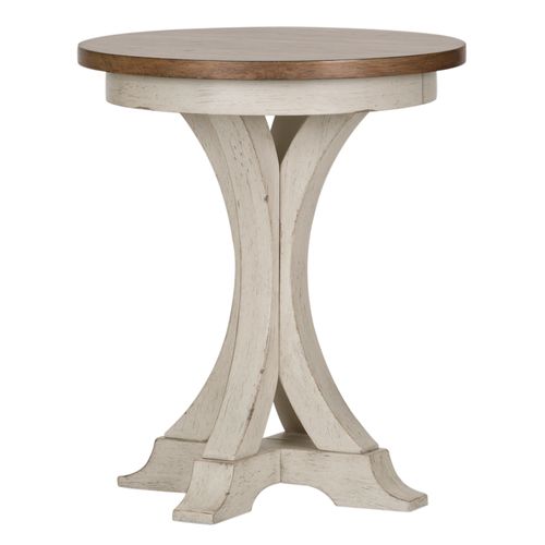Farmhouse Reimagined Round Chair Side Table - 652-OT1021