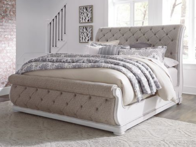 Magnolia Manor Collection Queen Upholstery Sleigh Bed - 244-BR-QUSL