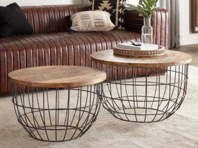 Akins Nesting Caged Accent Tables - 2101-AT2000