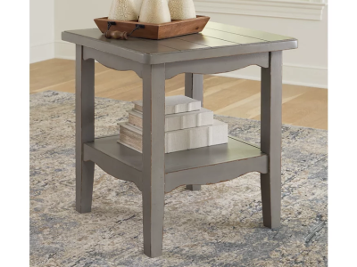 Ashley Furniture CHARINA Square End Table in Antique Gray - T784-2