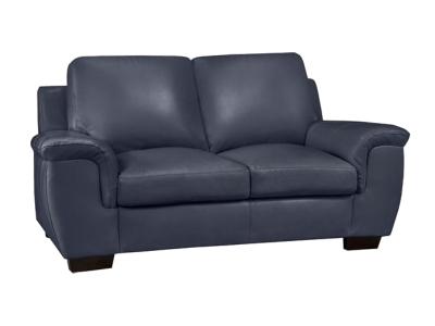 Dallas Leather Loveseat - DALLAS-LOVE-NAVY