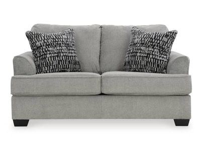 Deakin Stationary Fabric LoveSeat Ash - 3470835