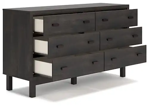 Signature Design by Ashley Toretto Six Drawer Dresser in Charcoal - B1388-231