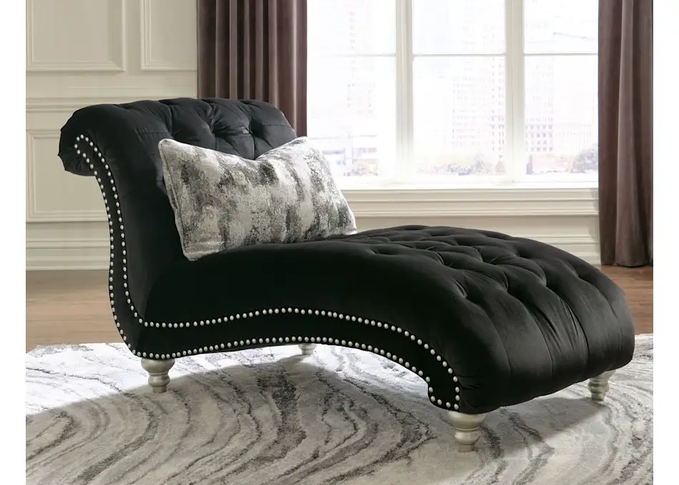 Signature Design by Ashley Furniture Harriotte Chaise in Black - 2620515