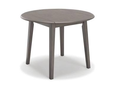 Signature Design by Ashley Shullden Round DRM Drop Leaf Table in Gray - D194-15