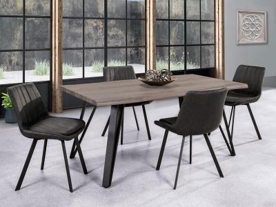 Carrie Collection 5 Piece Dining Set - 6833SN-BK (4), 6833-63DT