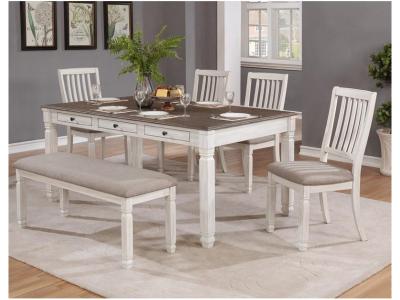 Nesbitt Collection 6 Piece Dining Set - 7412W-66, 7412WS (4), 7412W-13