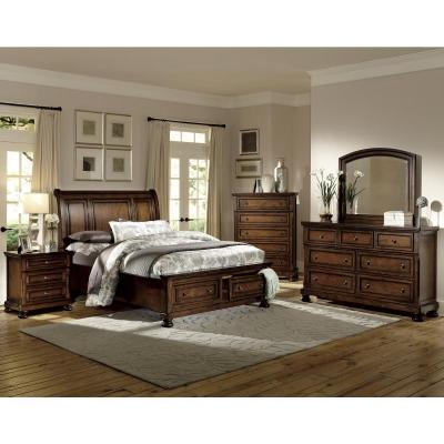 Cumberland Collection Eastern King Sleigh Platform Bed with Footboard Storage - 2159K-1EK*