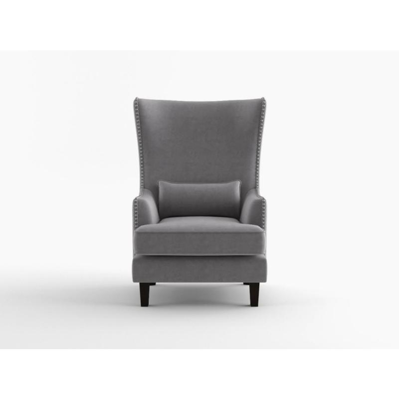 Tonier Collection Accent Chair in Velvet - 1036GY-1