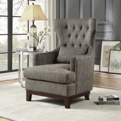 Adriano Collection Accent Chair with the Textured Fabric - 1217F3S