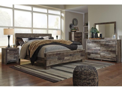 Benchcraft Derekson 6 Piece King Panel Bedroom Set - B200-31, B200-46, B200-92, B200-58 / B200-56 / B200-97