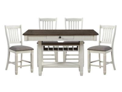 Country Chic Collection 5 Piece Counter Height Dining Set - 5627NW-36*5627NW-24 (4)