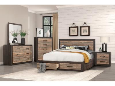 Miter Collection 6 Piece King Platform Bedroom Set - 1762K-1EK*1762-41762-51762-6