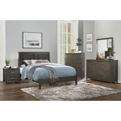Edina Collection Queen Bed with Dark Gray Finish - 2145NP-1*