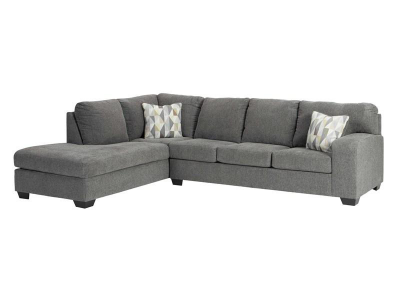 Benchcraft Dalhart Fabric 2 Piece Sectional in Charcoal - 8570316 / 8570367