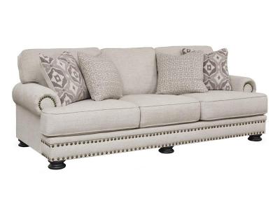 Benchcraft Merrimore Stationary Fabric Sofa in Linen - 6550438