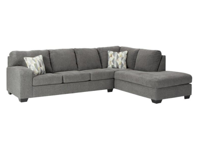 Benchcraft Dalhart Fabric 2 Piece Sectional in Charcoal - 8570366 / 8570317