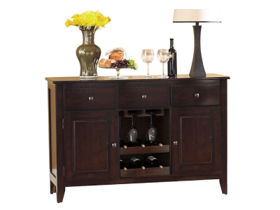 Crown Point Collection Server in Merlot Finish - 1372-40