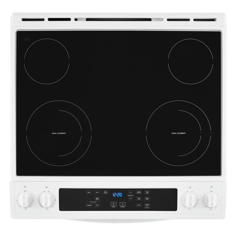 30" Whirlpool 4.8 Cu. Ft. Electric Range With Frozen Bake Technology In White - YWEE515S0LW