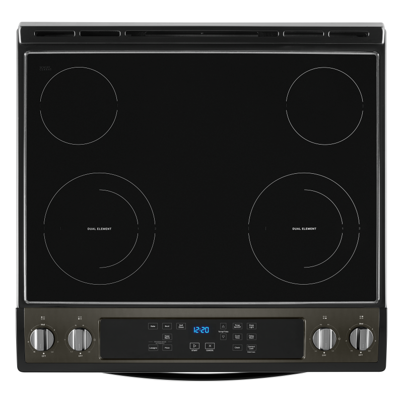 30" Whirlpool 4.8 Cu. Ft. Electric Range With Frozen Bake Technology In Black Stainless - YWEE515S0LV