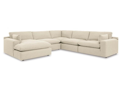 Benchcraft Elyza Fabric 5 Piece Sectional in Linen - 1000616 / 1000646 / 1000677 / 1000646 / 1000665