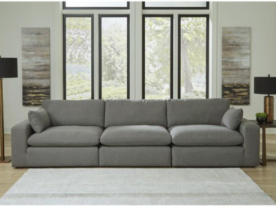 Benchcraft Elyza Fabric 3 Piece Sectional Smoke - 1000764 / 1000746 / 1000765