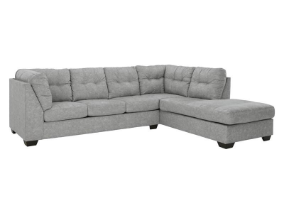 Benchcraft Falkirk Fabric 2 Piece Sectional in Steel - 8080466 / 8080417